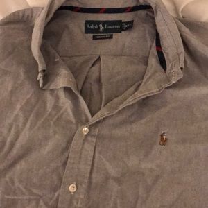 Long sleeve Ralph Lauren button down shirt.